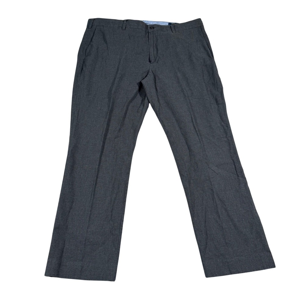 Polo Ralph Lauren Pants Mens 38/30 Grey Stretch Straight Fit Trousers Business